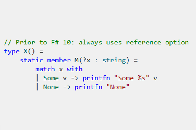 F# 10 supprime des alertes dans des sections de code