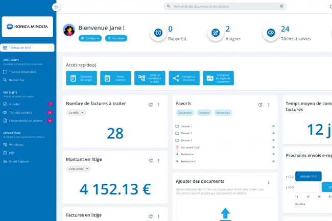 Komi Doc Advanced comprend smart capture, un dispositif pour capturer les éléments comptables et le module de signature électronique Universign. Komi Doc Advanced comprend smart capture, un dispositif pour capturer les éléments comptables et le module de signature électronique Universign.