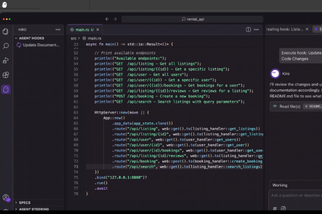 AWS a ajouté à son IDE basé sur des agents IA des tâches de spécification de conception des applications et de correction des bugs. (Crédit AWS) AWS a ajouté à son IDE basé sur des agents IA des tâches de spécification de conception des applications et de correction des bugs. (Crédit AWS)