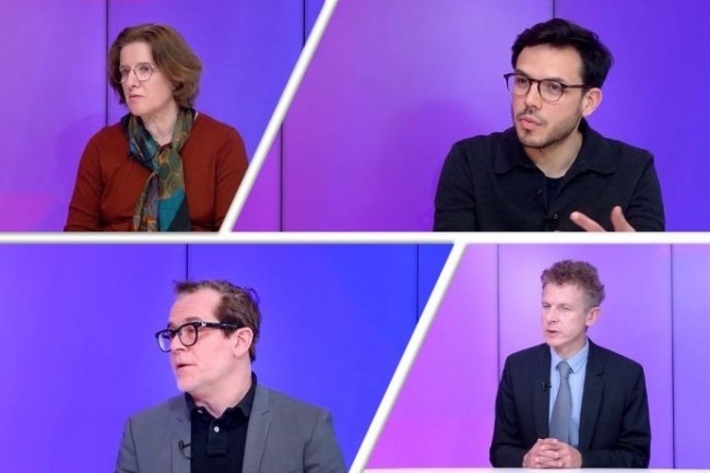 De gauche à droite et de haut en bas : Nathalie Soulage (DGFiP), Florian Caringi (BPCE), Vincent Champain (Framatome et Observatoire du long terme) et Gilles Babinet (Digital Champion). De gauche à droite et de haut en bas : Nathalie Soulage (DGFiP), Florian Caringi (BPCE), Vincent Champain (Framatome et Observatoire du long terme) et Gilles Babinet (Digital Champion).