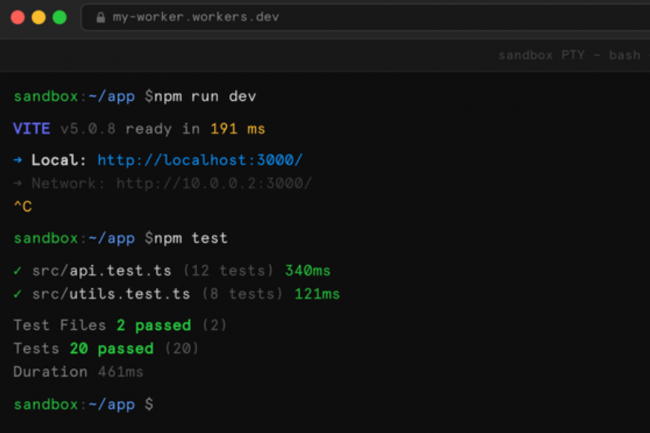 Les fonctions Sandboxes et Containers dans Agent Cloud améliorent le temps de démarrage et de restauration des environnements de tests agentiques. (crédit : Cloudflare) Les fonctions Sandboxes et Containers dans Agent Cloud améliorent le temps de démarrage et de restauration des environnements de tests agentiques. (crédit : Cloudflare)