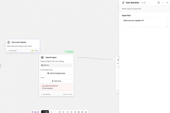 La plateforme no-code en création d'agents IA est croquée par Asana pour 75 M$. (Crédit StackAI) La plateforme no-code en création d'agents IA est croquée par Asana pour 75 M$. (Crédit StackAI)