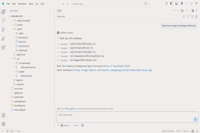 Rayfin de Microsoft automatise le backend des applications dans Fabric