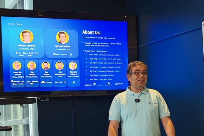 Cofondé par Edward Tsinovoi et Michael Hakimi, IO River découple l'infrastructure réseau des services applicatifs (sécurité, compute), pour permettre à de nouveaux acteurs régionaux ou télécom d'entrer dans la chaîne CDN. (Crédit P.K.) Cofondé par Edward Tsinovoi et Michael Hakimi, IO River découple l'infrastructure réseau des services applicatifs (sécurité, compute), pour permettre à de nouveaux acteurs régionaux ou télécom d'entrer dans la chaîne CDN. (Crédit P.K.)