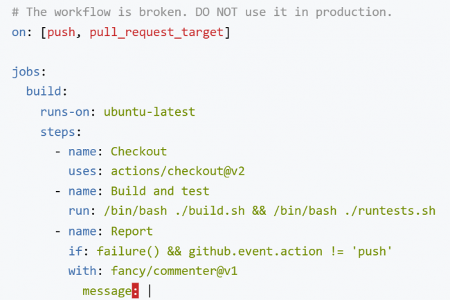 En bloquant les vecteurs d'attaque via pull_request_target, Github compte monter d'un cran la sécurité des dépôts de code. (Crédit Github) En bloquant les vecteurs d'attaque via pull_request_target, Github compte monter d'un cran la sécurité des dépôts de code. (Crédit Github)
