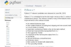 La version 2.7 du langage Python bientt disponible