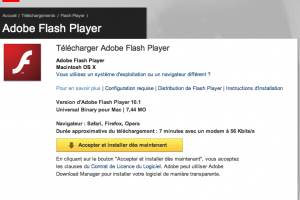 Adobe reproche  Apple de livrer une version obsolte de son lecteur Flash