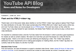 Les ingnieurs de YouTube prfrent Flash au HTML5 (MAJ)