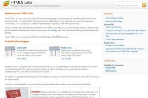 Microsoft ouvre un site laboratoire pour le HTML5
