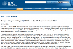 Selon IDC, le d�veloppement du cloud va r�duire les d�penses IT