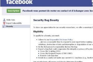 Facebook versera 500 dollars, ou plus, aux chasseurs de bugs