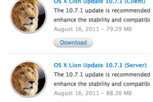 Premire mise  jour de Mac OS X Lion