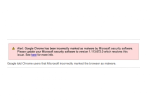 Chrome, identifi� comme malware, a �t� supprim� par Windows