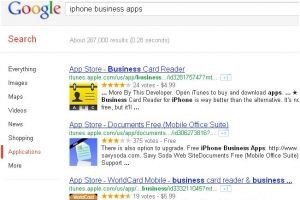 Google propose la recherche d'applications mobiles