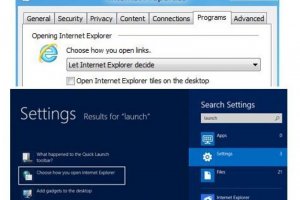 Windows 8 permet de décider quelle version d'IE10 ouvrira les liens