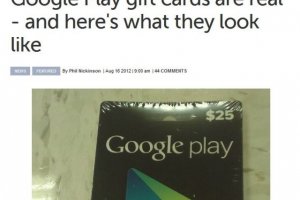 Des cartes pr�pay�es pour Google Play