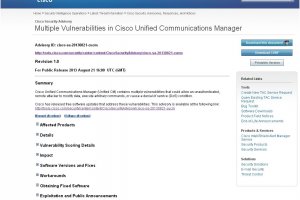 Communications IP : Cisco corrige 4 failles s�rieuses sur UCM