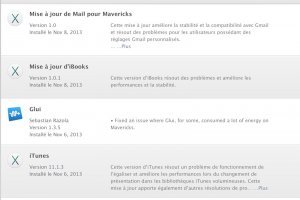 OS X Mavericks : deux updates et un correctif pour Mail