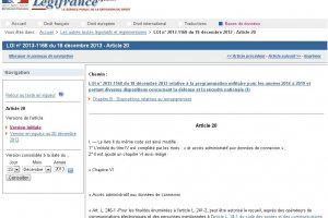 La CNIL vigilante sur l'application de la loi de programmation militaire