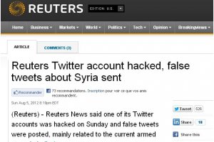 Pirat, le compte Twitter de Reuters diffuse de fausses news