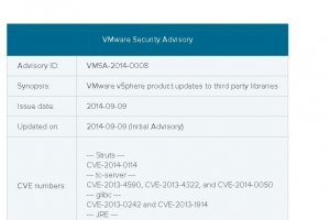 VMware applique � vSphere les correctifs de Struts, Tomcat et JRE