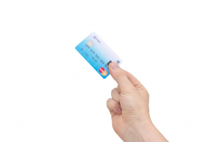 MasterCard montre une carte sans contact avec lecteur d'empreintes