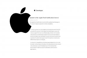 Notifications push : Apple arr�te de supporter SSL 3.0