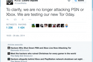 Apr�s Playstation et Xbox Live, Lizard Squad s'attaque au r�seau Tor