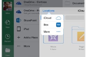 Microsoft Office s'ouvre  Apple iCloud