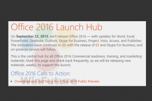 Office 2016 disponible le 22 septembre
