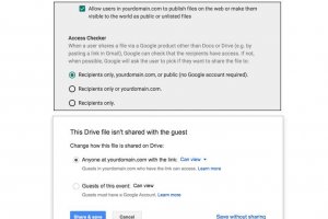 Google Drive contrle mieux le partage de fichiers