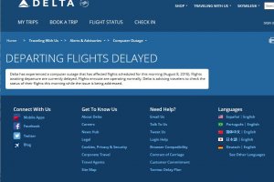 Les vols de Delta Airlines retenus au sol par une panne informatique