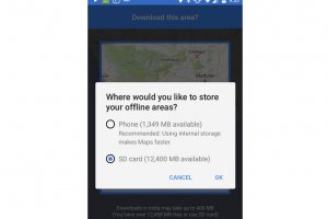 Google Maps charge ses plans sur microSD