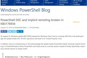 PowerShell entrav par une mise  jour Windows 10
