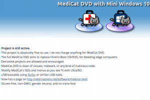 MediCat, une suite pour rparer Windows 10