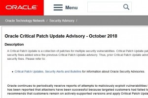 Oracle livre 301 correctifs de scurit sur sa mise  jour d'octobre