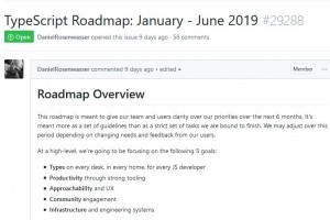 Microsoft prsente sa roadmap TypeScript pour le 1er semestre 2019