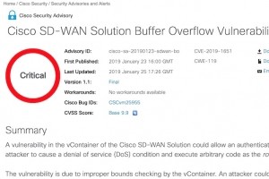Cisco livre 20 mises  jour de scurit pour sa solution SD-WAN, Webex et plus