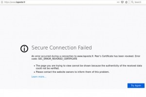 LaPoste.fr indisponible suite � un probl�me de certificat SSL