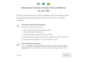 Gmail renforce le contrle des donnes pour les fonctions Smart