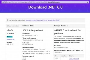 Le premier aperu de .NET 6 se dvoile