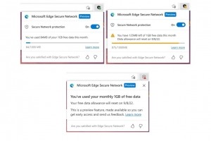 Microsoft va prochainement int�grer nativement un VPN (via un partenariat avec Cloudflare) dans son navigateur Edge avec 1 Go de trafic par mois.(Cr�dit : Microsoft)