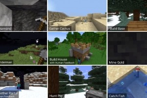 Voyager est un syst�me exp�rimental pr�sent� comme une IA capable de se d�placer et d'agir librement dans un environnement r�el ou simul� tel que Minecraft. (cr�dit : minedojo)