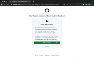 GitHub dbute l'authentification par passkey