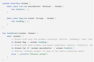 Kotlin dvoile des conditions de garde dans les expressions when