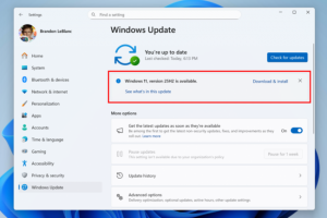 Dernier test de Windows 11 25H2 avant déploiement