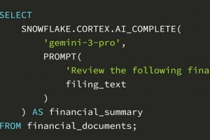 Snowflake greffe Gemini 3 � Cortex AI