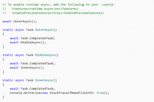 La seconde version test de .NET 11 am�liore les traces d'ex�cution