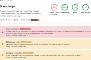 Le paquet npm node-ipc compromis par une attaque supply chain