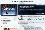 Le 26MinutesIT du Monde Informatique au Nord IT Days le 12 avril 2012